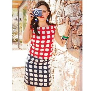 An Original Milly of New York 100% Silk Dress, ASO Emmy Rossum, sz 2, mod, retro